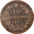 Monnaie, Italie, Vittorio Emanuele II, 10 Centesimi, 1867, Naples, B, Cuivre