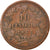 Moneta, Italia, Vittorio Emanuele II, 10 Centesimi, 1863, Rome, MB, Rame