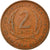 Münze, Osten Karibik Staaten, Elizabeth II, 2 Cents, 1962, SS, Bronze, KM:3