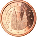 Spain, Euro Cent, 2009, Madrid, MS(65-70), Copper Plated Steel, KM:1040