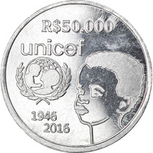 Munten, CABINDA, 50000 reais, 2016, Unicef, UNC-, Aluminium