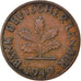 Munten, Federale Duitse Republiek, Pfennig, 1949, Stuttgart, ZF, Copper Plated