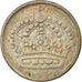 Munten, Zweden, Gustaf VI, 25 Öre, 1953, ZF, Zilver, KM:824