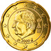 Belgia, 20 Euro Cent, 2009, Brussels, MS(65-70), Mosiądz, KM:278