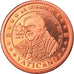 Vaticaan, 2 Euro Cent, Type 4, 2005, unofficial private coin, FDC, Copper Plated
