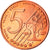 Vatikan, 5 Euro Cent, Type 4, 2005, unofficial private coin, STGL, Copper Plated