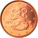 Finland, Euro Cent, 2012, Vantaa, FDC, Copper Plated Steel, KM:98