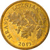 Coin, Croatia, 5 Lipa, 2013, EF(40-45), Brass plated steel, KM:15