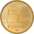 Moneta, Węgry, 5 Forint, 2007, Budapest, AU(50-53), Mosiądz niklowy, KM:694