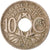 Moneda, Francia, Lindauer, 10 Centimes, 1924, Poissy, BC+, Cobre - níquel