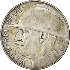 Italy, Vittorio Emanuele III, 20 Lire, 1928, Rome, Silver, EF(40-45), KM:70