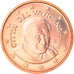 CIDADE DO VATICANO, Euro Cent, 2008, Rome, MS(63), Aço Cromado a Cobre, KM:375