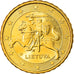 Lithuania, 10 Euro Cent, 2015, MS(63), Brass, KM:New