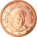 CIDADE DO VATICANO, Euro Cent, 2007, Rome, BU, MS(63), Aço Cromado a Cobre