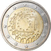 Latvia, 2 Euro, 2015, 30 ans   Drapeau européen, UNZ, Bi-Metallic, KM:New
