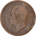 Coin, Italy, Vittorio Emanuele II, 10 Centesimi, 1866, Milan, VF(20-25), Copper