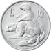 Coin, San Marino, 10 Lire, 1975, Rome, MS(60-62), Aluminum, KM:43