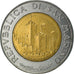 Moneda, San Marino, 500 Lire, 1993, BC+, Bimetálico, KM:301
