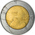 Moeda, San Marino, 500 Lire, 1990, AU(50-53), Bimetálico, KM:256