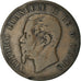 Coin, Italy, Vittorio Emanuele II, 10 Centesimi, 1863, Milan, VF(30-35), Copper