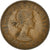 Coin, Great Britain, Elizabeth II, 1/2 Penny, 1960, VF(30-35), Bronze, KM:896