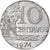 Coin, Brazil, 10 Centavos, 1974, planchet error, AU(50-53), Stainless Steel