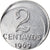 Coin, Brazil, 2 Centavos, 1969, error off center strike, AU(50-53), Stainless