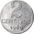 Coin, Brazil, 2 Centavos, 1969, planchet error, AU(50-53), Stainless Steel