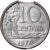 Coin, Brazil, 10 Centavos, 1976, error clipped planchet, AU(55-58), Stainless