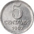 Munten, Brazilië, 5 Centavos, 1967, error cud coin, PR, Stainless Steel