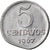 Coin, Brazil, 5 Centavos, 1967, Error straight clip, AU(50-53), Stainless Steel