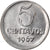 Coin, Brazil, 5 Centavos, 1967, error broadstruck, AU(50-53), Stainless Steel