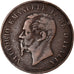 Coin, Italy, Vittorio Emanuele II, 5 Centesimi, 1861, Milan, VF(20-25), Copper