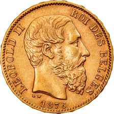 Monnaie, Belgique, Leopold II, 20 Francs, 20 Frank, 1876, TTB+, Or, KM:37