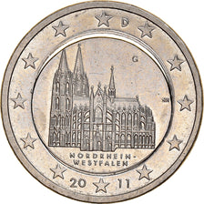 Deutschland, 2 Euro, 2011, Karlsruhe, error with 1€ core, UNZ, Cupro-nickel