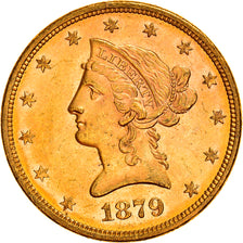 Coin, United States, Coronet Head, $10, Eagle, 1879, U.S. Mint, San Francisco