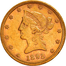 Moeda, Estados Unidos da América, Coronet Head, $10, Eagle, 1892, U.S. Mint