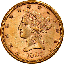 Moneta, USA, Coronet Head, $10, Eagle, 1906, U.S. Mint, Denver, AU(50-53)