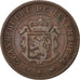 Moneta, Luksemburg, William III, 5 Centimes, 1860, Paris, VF(30-35), Bronze