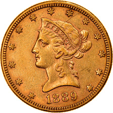 Coin, United States, Coronet Head, $10, Eagle, 1889, U.S. Mint, San Francisco