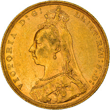 Monnaie, Grande-Bretagne, Victoria, Sovereign, 1889, TTB+, Or, KM:767