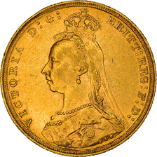 Moneta, Wielka Brytania, Victoria, Sovereign, 1889, AU(50-53), Złoto, KM:767