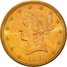 Moneda, Estados Unidos, Coronet Head, $10, Eagle, 1902, U.S. Mint, San