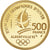 Moneta, Francia, 500 Francs, 1991, Paris, JO Albertville : Pierre de Coubertin