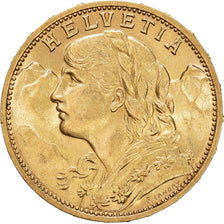 Moeda, Suíça, 20 Francs, 1927, Bern, AU(55-58), Dourado, KM:35.1