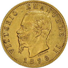 Münze, Italien, Vittorio Emanuele II, 20 Lire, 1876, Rome, SS+, Gold, KM:10.2