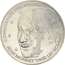 Moneta, Francia, Jean Monnet, 100 Francs, 1992, Paris, BB+, Argento, KM:1120