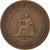 Moneta, Indocina francese, Cent, 1893, Paris, MB+, Bronzo, KM:1, Lecompte:44