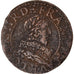 Moneda, Francia, Louis XIII, Double tournois, buste juvénile au col fraisé