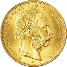 Moneta, Austria, Franz Joseph I, 8 Florins-20 Francs, 1892, MS(64), Złoto